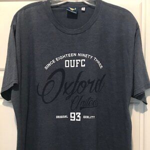 OUFC OXFORD UNITED FUTBOL OFFICIAL MERCHANDISE HEATHER GRAY T-SHIRT MEN'S XL
